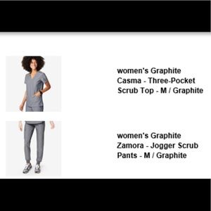 Figs women’s scrubs size medium in grey (graphite)